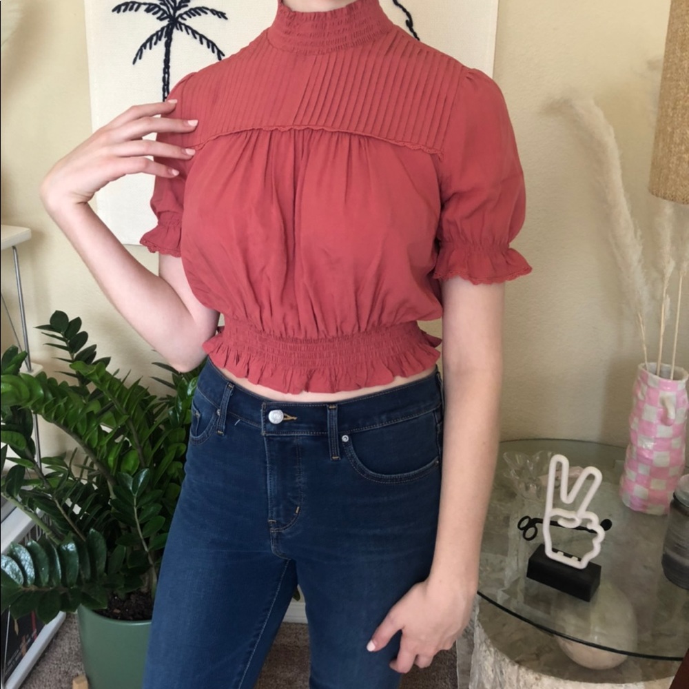 Forever 21 Cottagecore Prairie Blouse Crop Top M